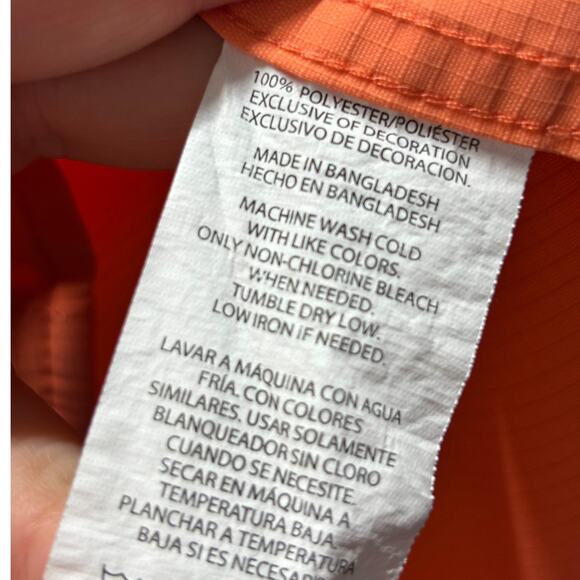 Guy Harvey Mens Size Large Orange Vent Back Button Up Short Sleeve Fishing Shirt - Picture 7 of 7